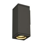 SLV Theo Wall Light Aluminium Grey Square | Outdoor - IP44 - Suitable for 1x GU10 
