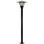 Nordlux Lønstrup 32 Pedestal Lamp Metal and Glass Black | 320mm - IP44 - Suitable for E27