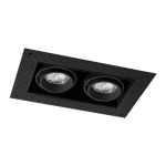 Noxion Recessed Spot Trimless Pro 2x MR16 Tiltable Black | Cutout 181x97mm - GU10 Socket