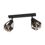 Eglo Ceiling Light Carlton 7 Steel Black Copper | IP20 - Suitable for 2x E27 