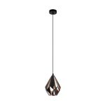 Eglo Pendant Carlton 1 Black, Copper | Suitable for E27