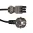 Noxion GST - Compatible Supply Cable Black - Female + Schuko Europlug - 3m - 3 pole 1,5mm2