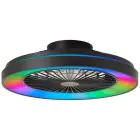 Brilliant Mazzaro Ceiling Fan Plastic Black 36W 4700lm - 830-865 CCT+RGB | 485mm - Remote Control Dimmable