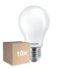 Multipack 10x Philips Master LED E27 Pear Filament Frosted 5.9W 806lm - 922-927 Dim To Warm | Best Colour Rendering - Dimmable - Replaces 60W