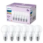Multipack 6x Philips Bulb LED E27 Pear Frosted 5W 470lm - 827 Extra Warm White